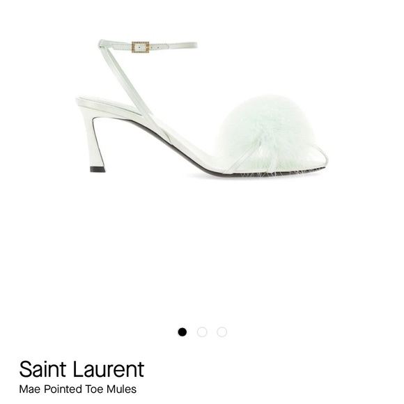 Saint Laurent Mae Pointed Toe Mules - Picture 1 of 9